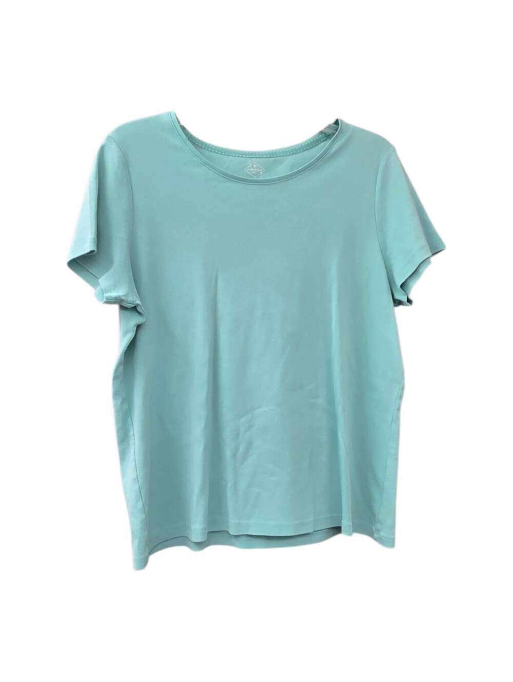 Aqua blue shortsleeve womens tshirt spring summer
